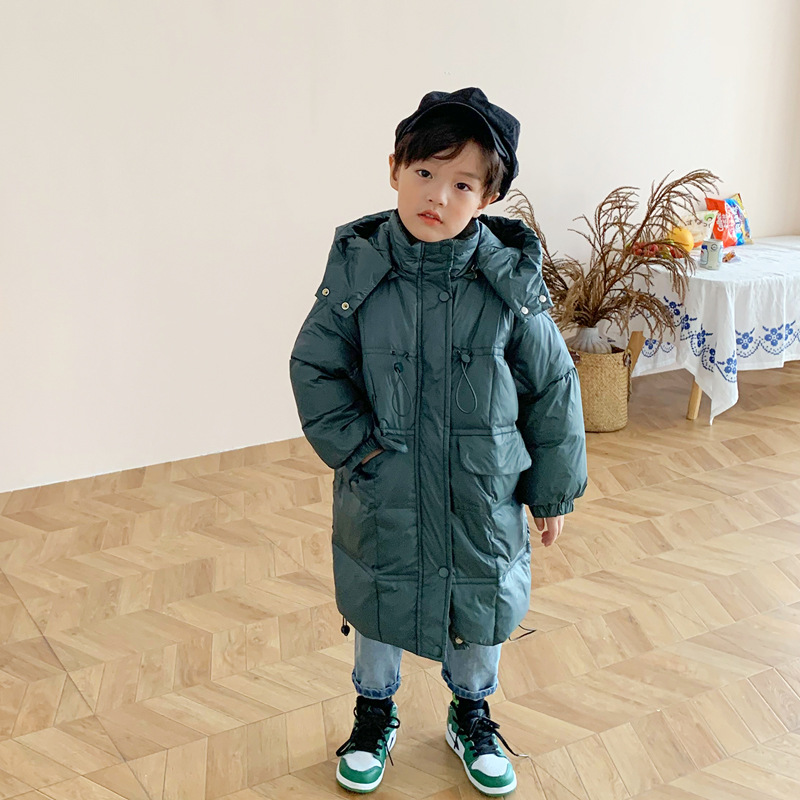 Children's down jacket long children's down jacket double-sided down jacket for boys and girls Jiangxi manufacturers wholesale