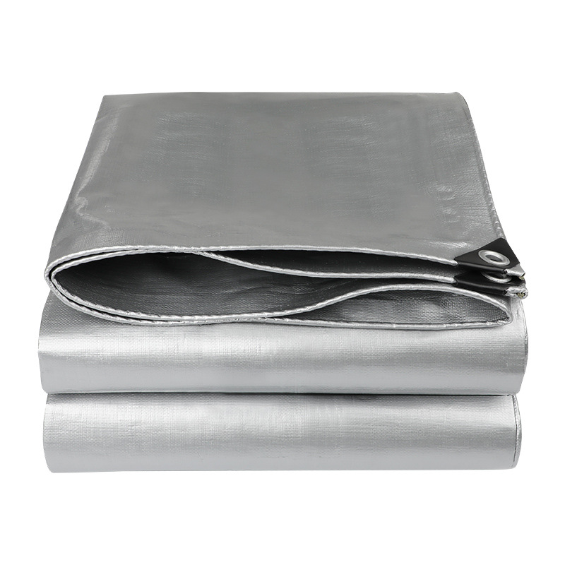 Factory wholesale outdoor thickened waterproof shed cloth truck rain-proof cloth sunscreen cloth plastic double silver tarpaulin sunshade cloth