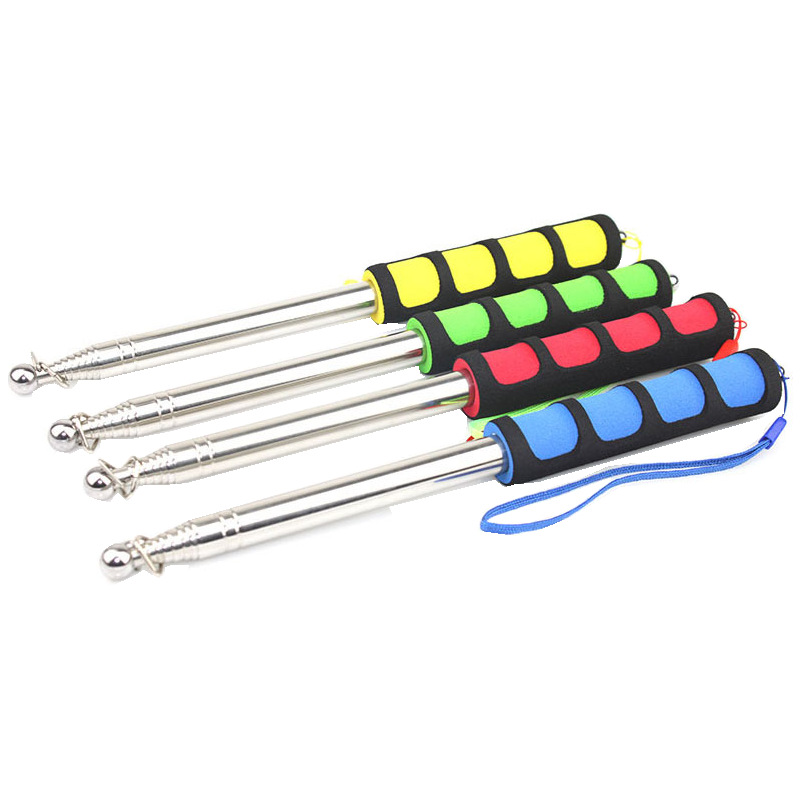 Source manufacturers guide rod stainless steel telescopic flagpole outdoor 1.6 meters 3 meters long telescopic finger reading rod teaching pointer