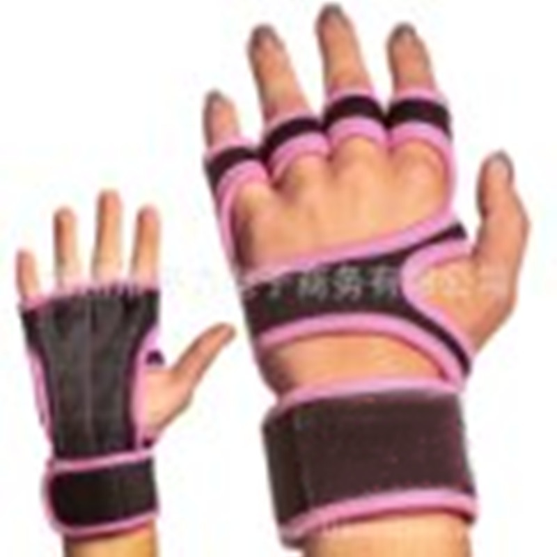 Factory a generation of leather silicone to prevent hand injury wrist gloves suitable for weightlifting climbing