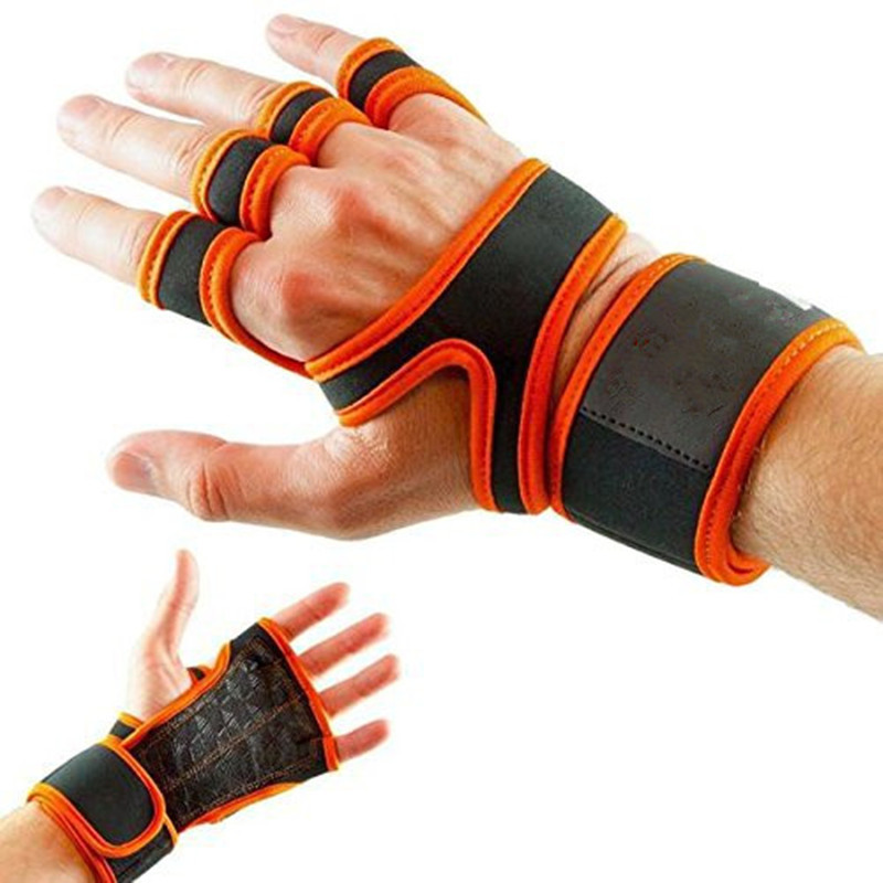 Factory a generation of leather silicone to prevent hand injury wrist gloves suitable for weightlifting climbing