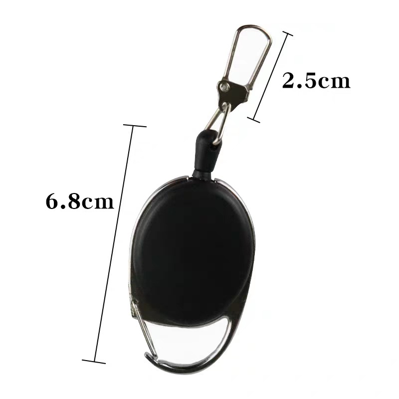 Oval outdoor solid color solid color easy pull buckle easy pull retractable buckle wire puller ID buckle anti-loss device