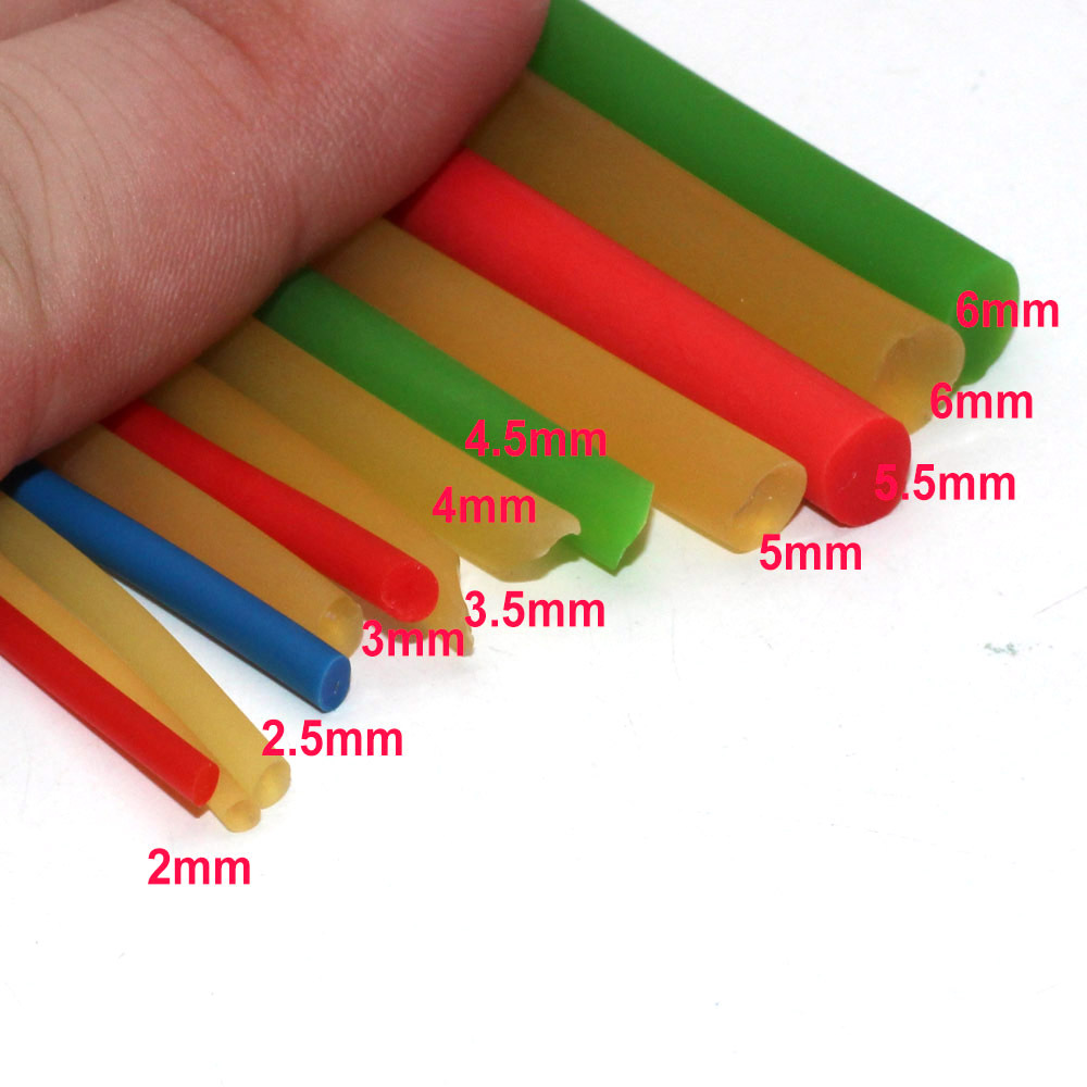 2-8mm solid rubber band high elastic slingshot round rubber band 2-6mm latex tube hunting shooting chiffon rubber band