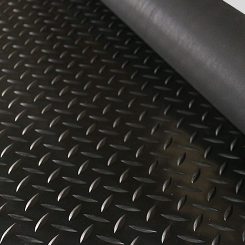 Wholesale Black Rubber Flooring Mats with Herringbone Pattern, Non-Slip Rubber Willow Pattern, Wear-Resistant Leather Mat Rolls, Non-Slip and Wear-Resistant
