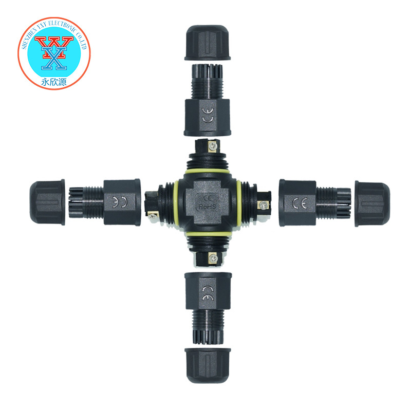 Прямые продажи YXYM20 кросс-тип нейлоновый водонепроницаемый разъем четырехпроводной авиационный штекер с винтовым замком провода LED профессиональный