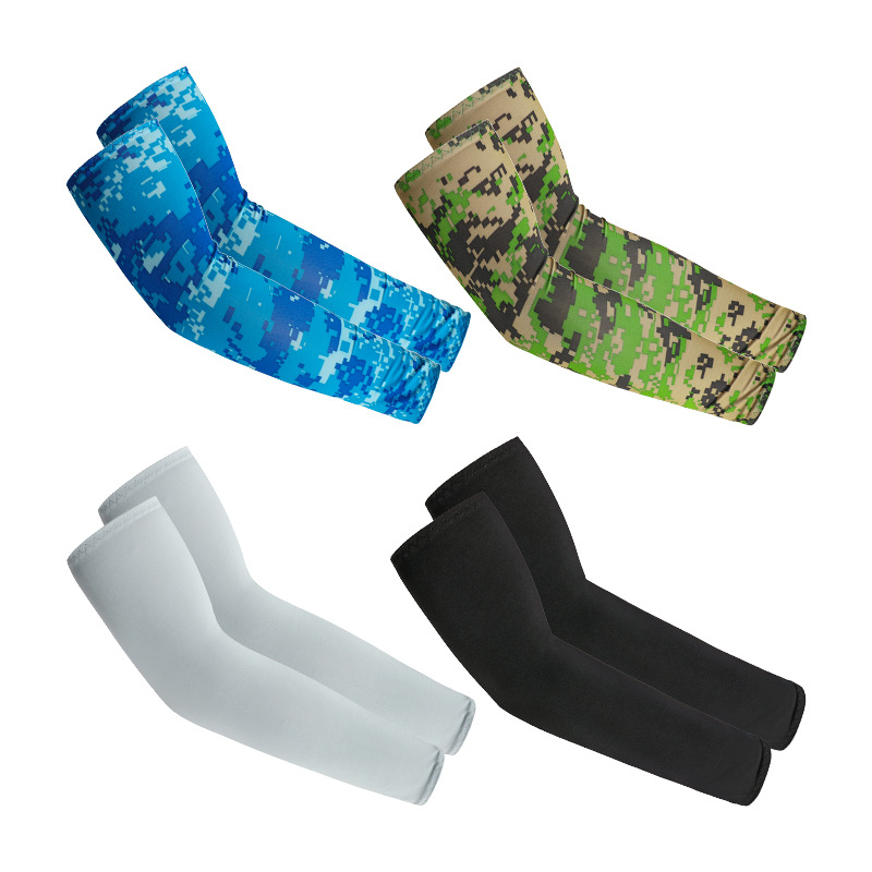 Summer Outdoor Sunscreen Sleeves Quick-drying Breathable Polyester Ice Silk Arm Protector Sports Sunshade Anti-ultraviolet Riding Ice Sleeves