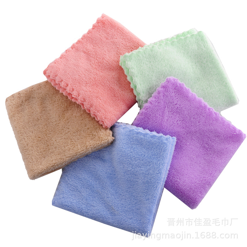 Coral Velvet Square Towel, Household Kitchen Absorbent Multi-Purpose Square Towel, Kidsren's Face Wash Towel, Gift Square Towel Wholesale
