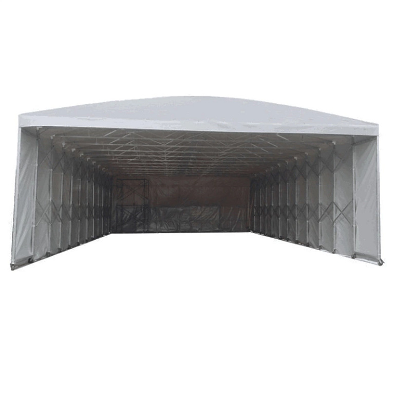 Mobile Sliding Tent Warehouse Large Retractable Sliding Awning Outdoor Awning Parking Shed Food Stall Movable Tent