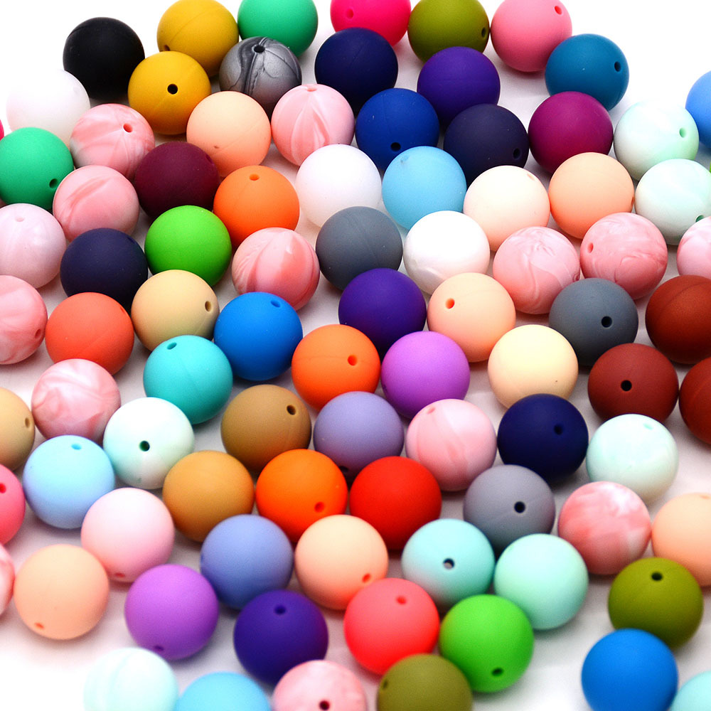 Оптовая продажа 12мм силиконовых круглых бусин, пищевого качества, для украшений и игрушек