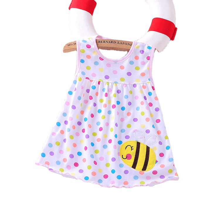 Factory wholesale summer cotton small skirt baby princess skirt girls dress vest halter top summer 1