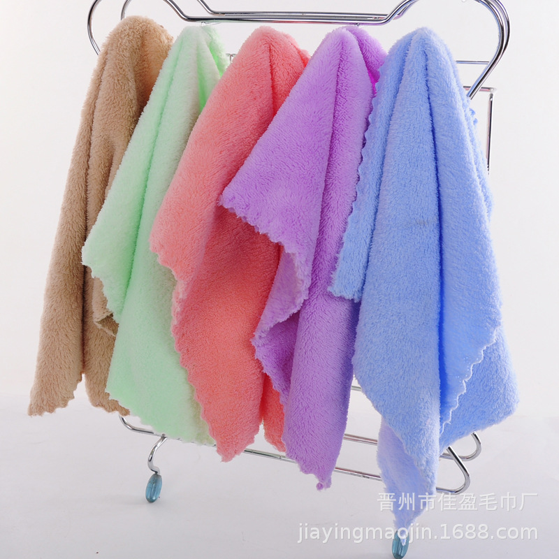 Coral Velvet Square Towel, Household Kitchen Absorbent Multi-Purpose Square Towel, Kidsren's Face Wash Towel, Gift Square Towel Wholesale