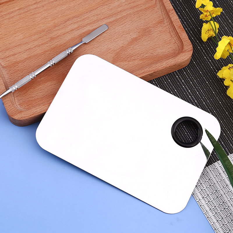 Square Stainless Steel Palette Makeup Palette Set Makeup Tool for Makeup Artist