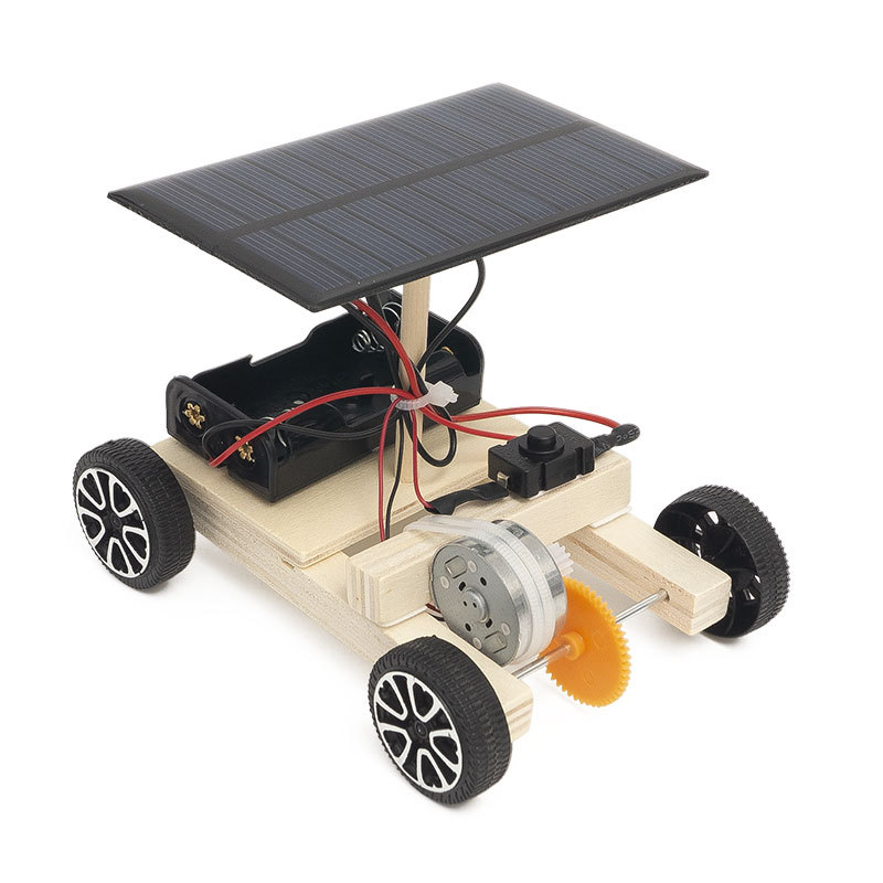 Primary School Students DIY Science and Technology Small Production Handmade Solar Electric Vehicle Science Experiment Puzzle Stem Science and Education Model