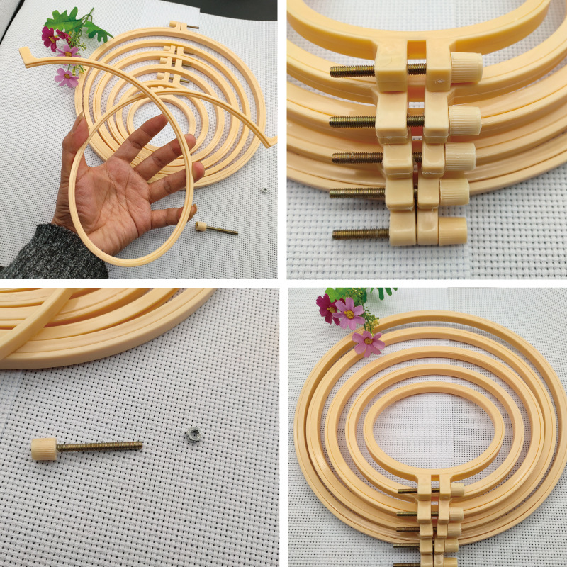 Индивидуальные продажи, имитация бамбукового обруча, регулируемый инструмент для вышивки крестом