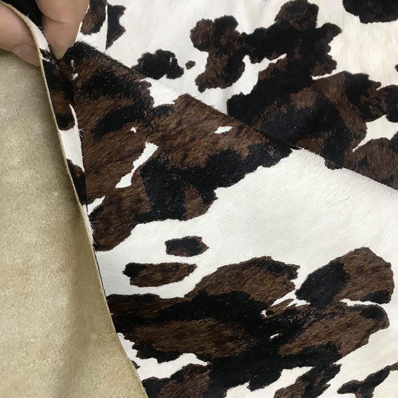 Factory supply fur one-piece bags horse hair Guangzhou two-color cow flower horse hair leather background color optional