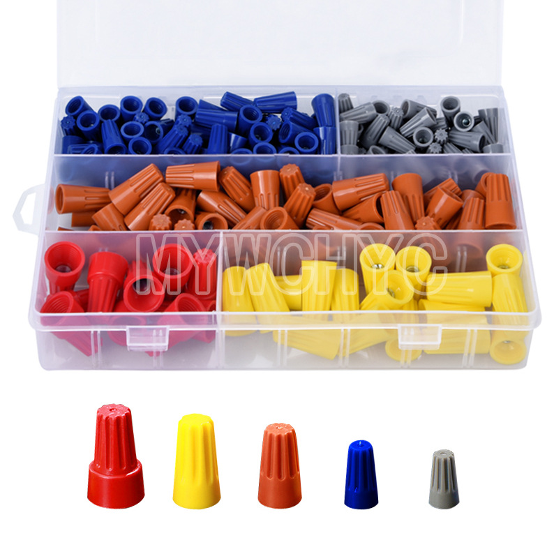 Spring type spiral crimping cap rotary closed terminal wire connector quick terminal crimping cap suit