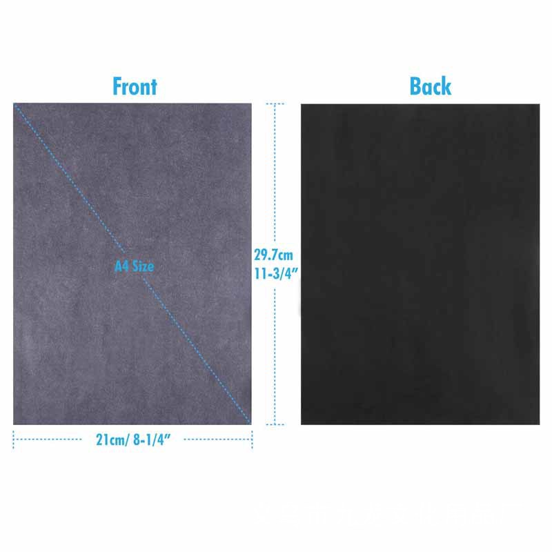 Factory direct supply graphite carbon paper painting clothing tracing paper A4 black carbon paper single black 50 sheets