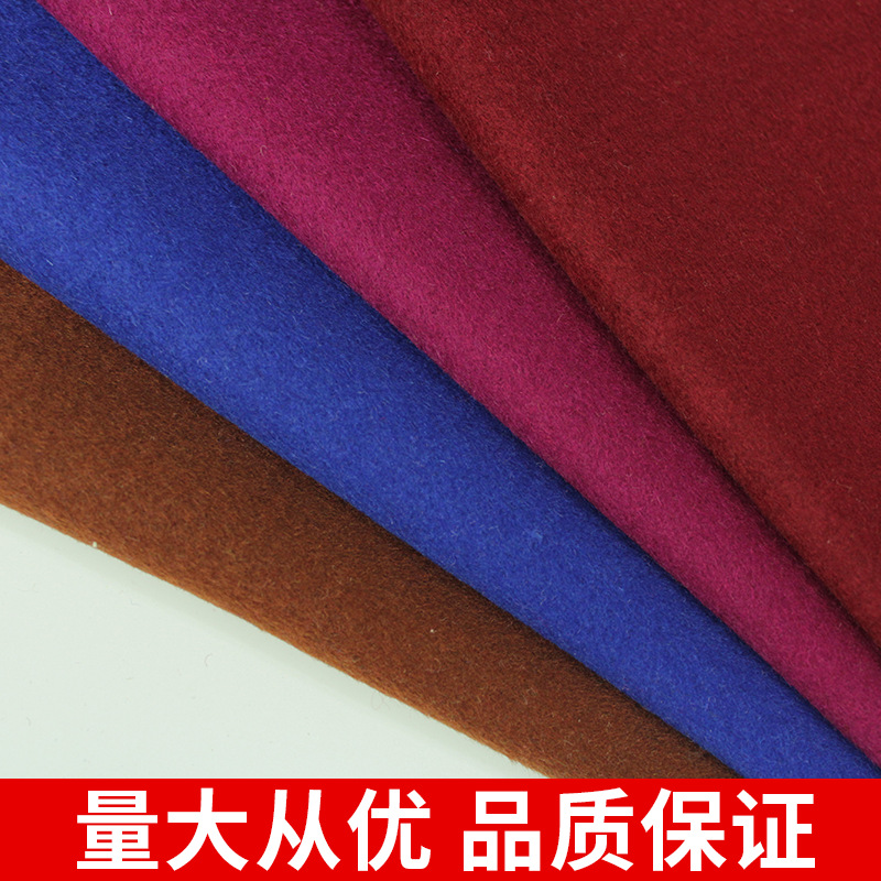 Customized 50 Wool Crystal Single-Sided Smooth Woolen Fabric Crystal Nylon Woolen Coat Slub Knitted Autumn and Winter Fabric