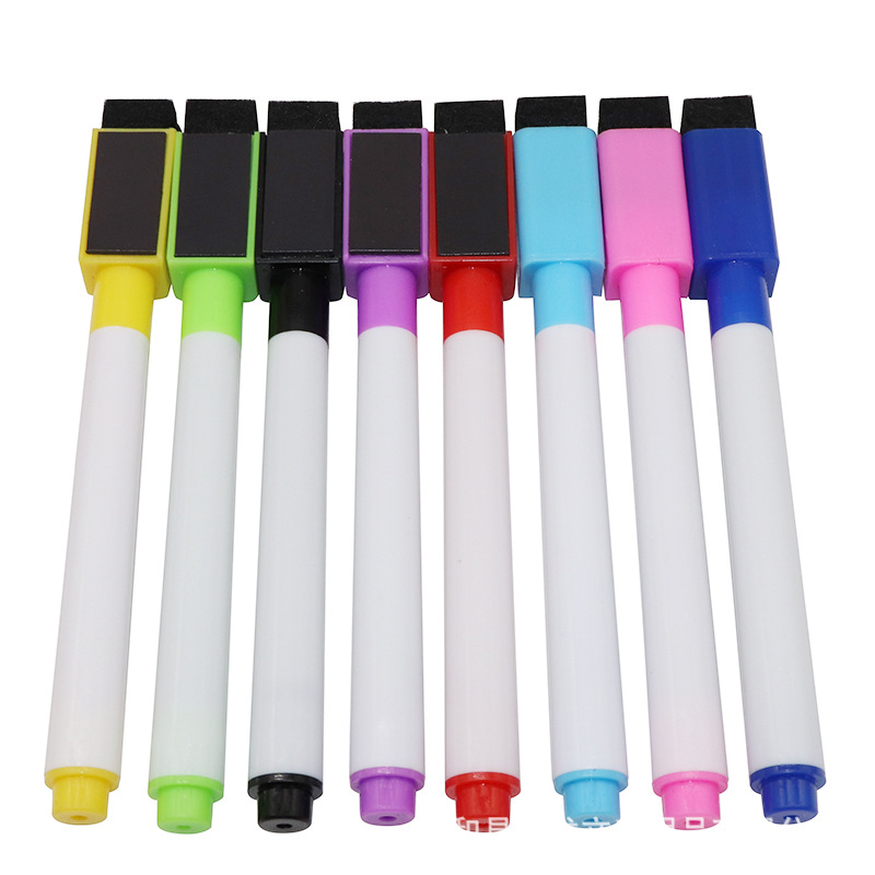 Manufacturer Wholesale Whiteboard Pens Erasable Children's Painting Graffiti Plastic Magnetic Brushed Colorful Water-Based Markers