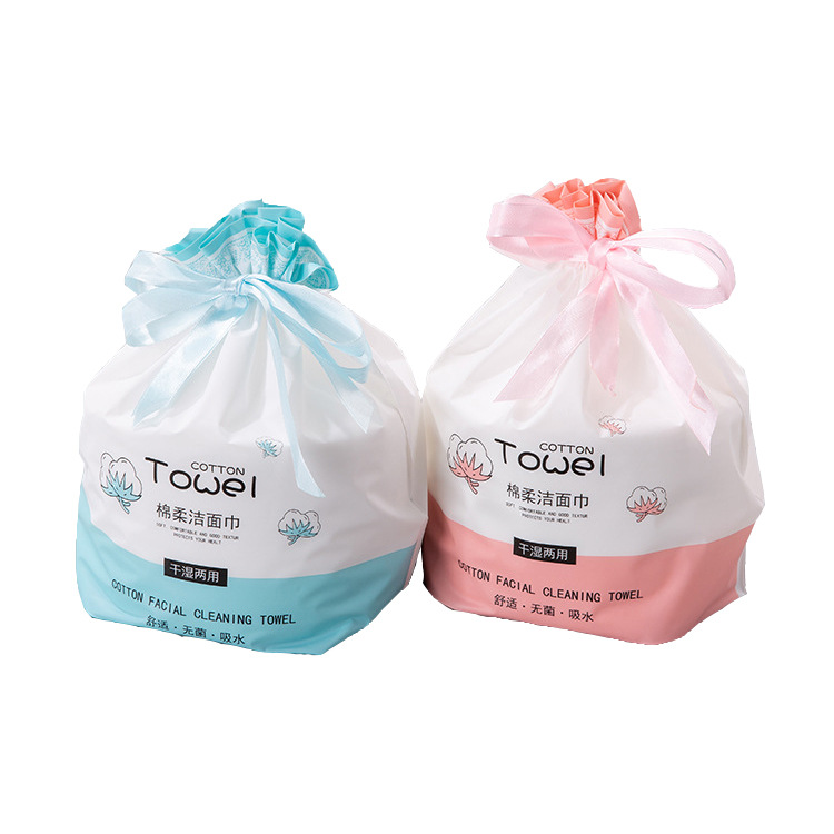 Customized Plastic Bags, String Flap Pocket Pantss, Facial Cleansing Towel Packaging Bags, Disposable Towel Bags, Soft Towel Bags Wholesale