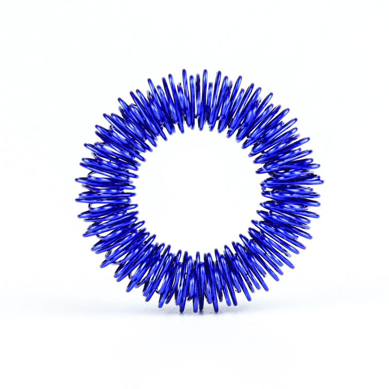 Cross-border decompression mini finger massage ring ring spring finger massager decompression fingertip children's toys