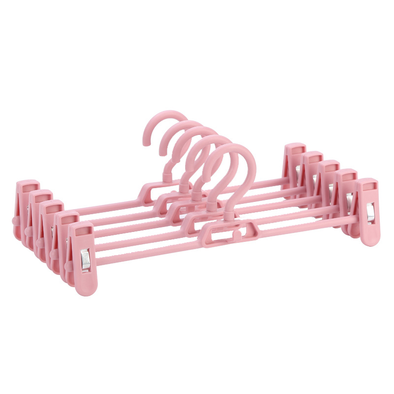 Traceless Household Pants Rack Pant Clip Hanger jk Skirt Clip Anti-Frying Strong Drying Pants Hanging Underwear Pants Lattice Skirt Hanger
