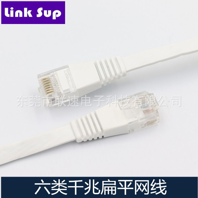 Cat6 Router Oxygen-Free Copper Super Six Broadband Network Cable Gigabit Network Cable 1m Unshielded Category 6 Flat Network Cable
