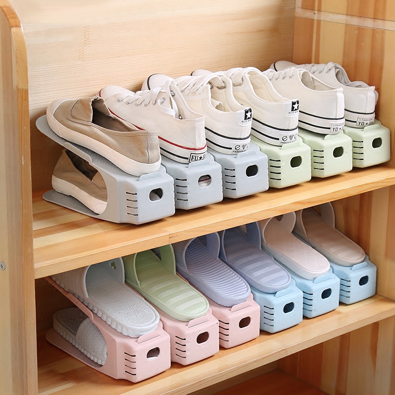 Household Shoe Holder Double-layer Storage Rack Integrated Adjustable Dormitory Dormitory Space-saving Shoe Cabinet Shoe Storage Shoe Rack