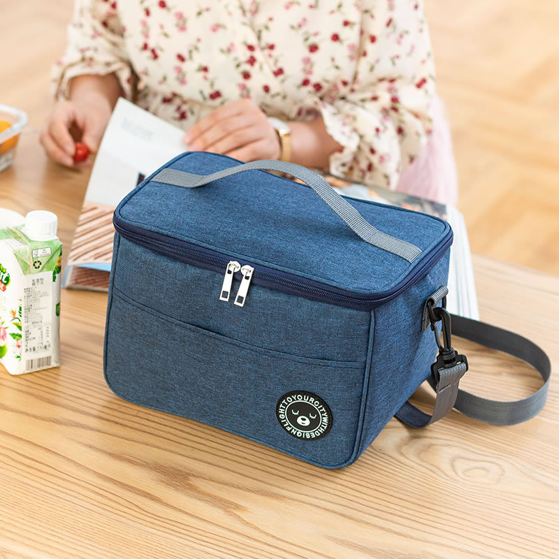 Lunch Box Handbag Square Insulation Bag Aluminum Foil Thickened Lunch Bag Large Capacity picnic bag for office workers and students with meals