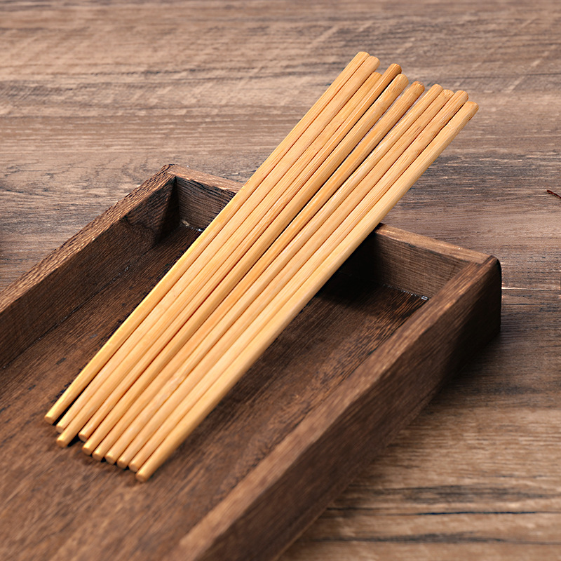 Factory bamboo chopsticks wholesale carbonized knotless bamboo hotel chopsticks engraved LOGO chopsticks household