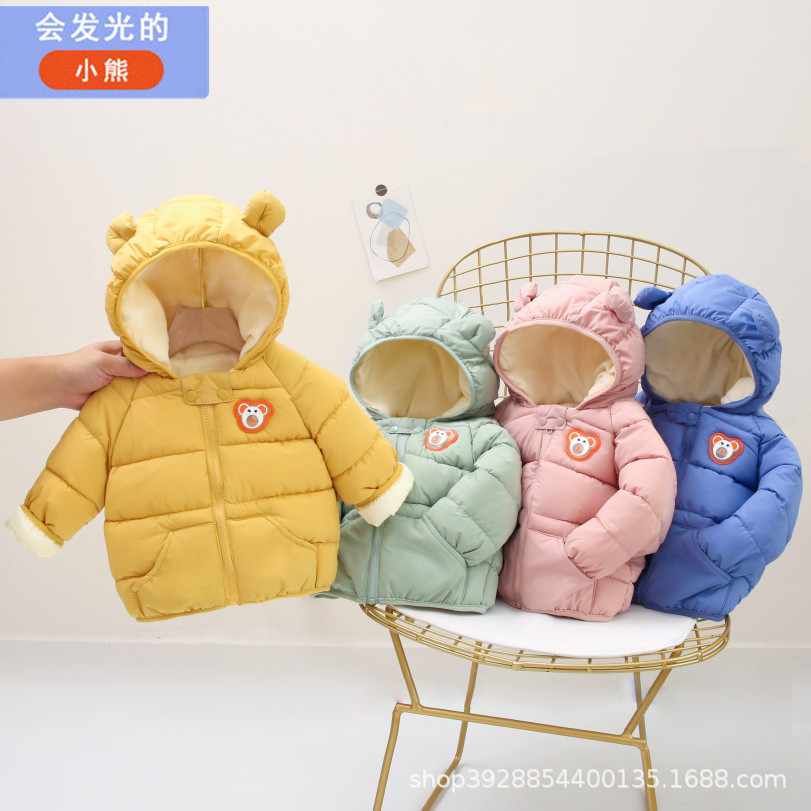 2025 Winter Velvet Thickeneded Baby down Jacket Children's Clothing Infants and Young Children Cross-Border Supply Factory Direct Sales Ins