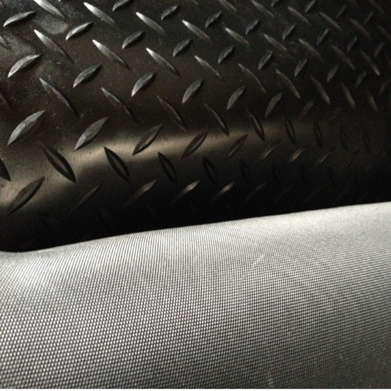 Wholesale Black 5mm willow pattern wear-resistant rubber mat non-slip herringbone pattern rubber steel plate pattern moisture-proof rubber blanket