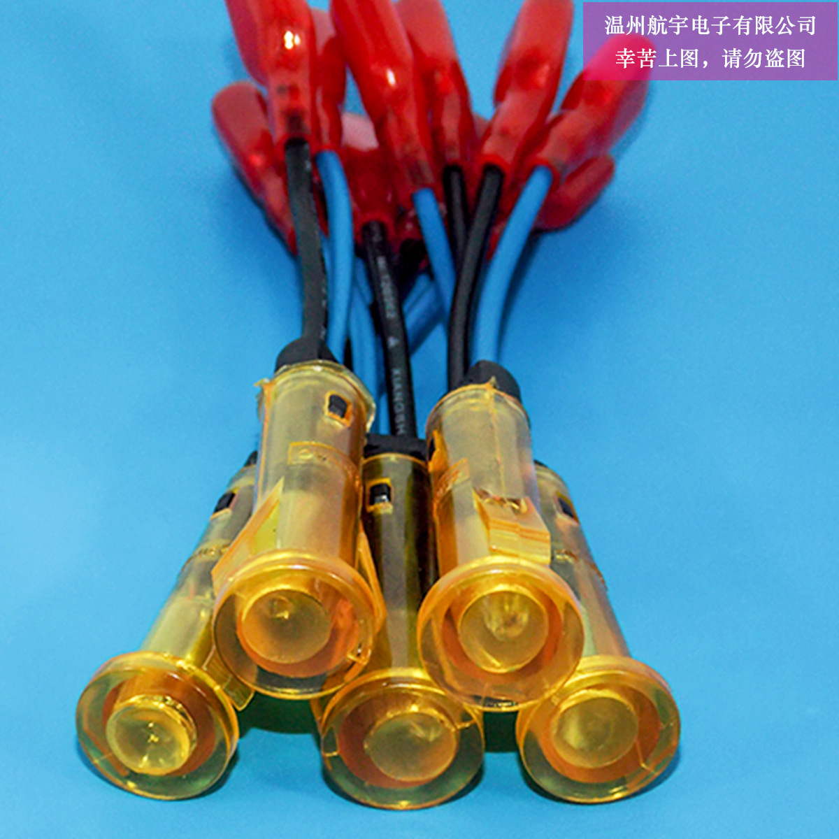 220V 115V 4.8 (187) Type Freezer Indicator Light Neon Lamp Waterproof Indicator Light Power Signal Light