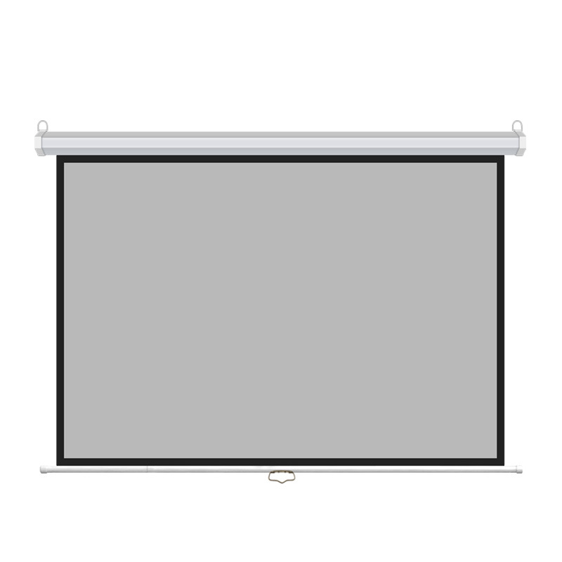 Hand-pulled Self-locking Projector Curtain Home Office Hand-pulled Reflex Lifting Retractable No Power-on Anti-light Curtain