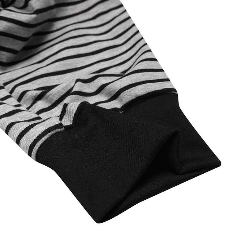 Foreign Trade Stripesd One-Piece Pajamas European and American Men's Tight Jumpsuit Long-Sleeved 2025 Cross-Border Autumn and Winter New Home Clothes