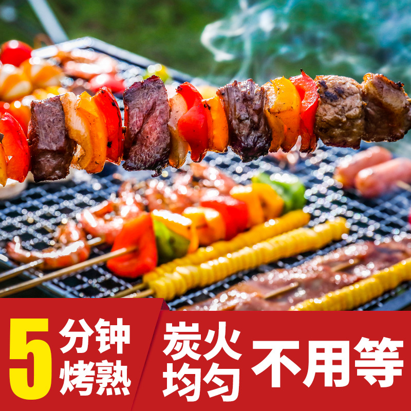 Folding Barbecue Grill Thickened Barbecue Outdoor Barbecue Grill Portable Barbecue Household Charcoal Carbon Grill BBQ