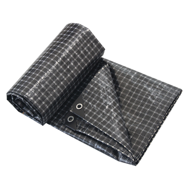 New material 160g black and white grid source factory thickened agricultural PE plastic anti-seepage water rain-proof sunscreen cloth tarpaulin