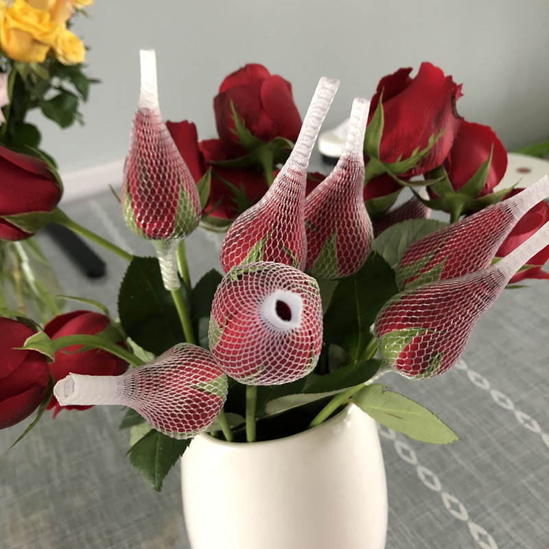 Wholesale makeup brush protection plastic wire mesh 10cmPE nylon packaging makeup brush hair head plastic protection mesh set factory