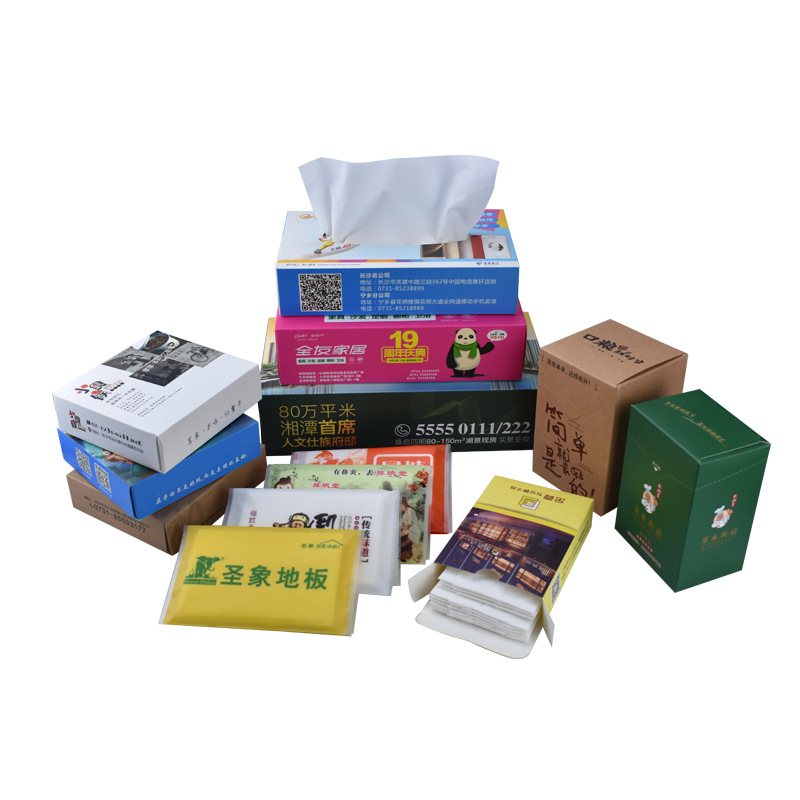 Customized Paper Towels with Printable Logo, Commercial Catering Boxed Advertising Paper Towels, Customized Restaurant Square Napkins