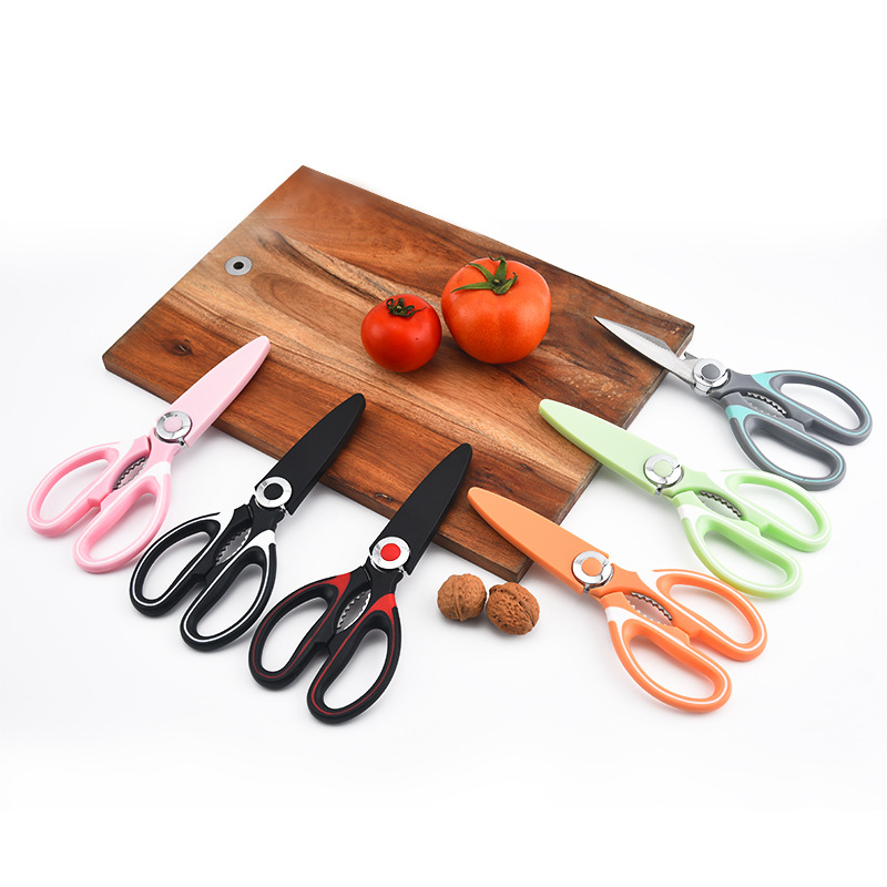 Household Multifunctional Fish and Chicken Bone Scissors Stainless Steel Strong Chicken Bone Scissors Food Scissors Panda Kitchen Scissors