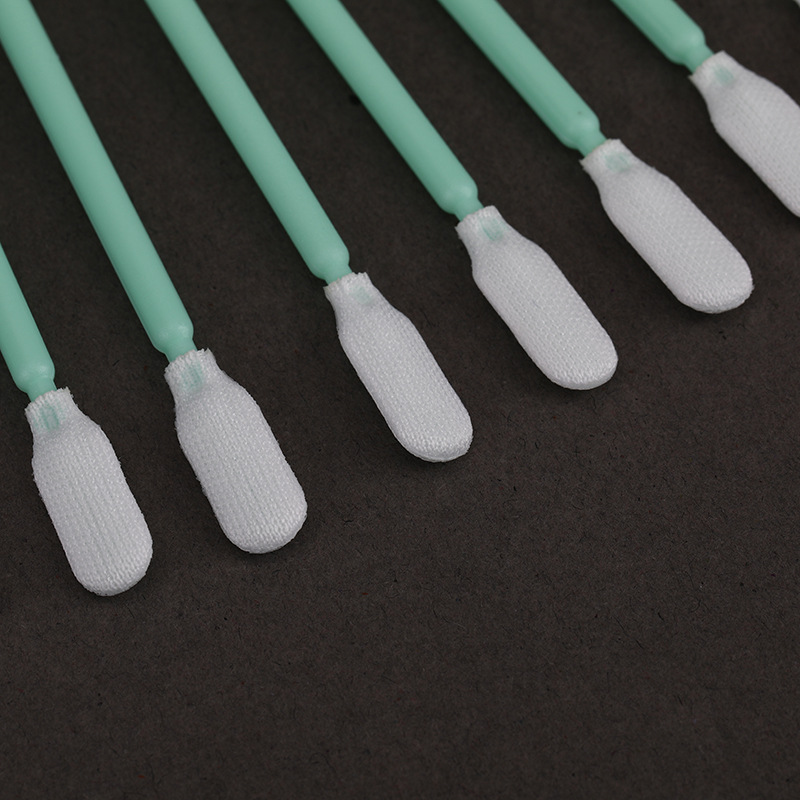 857B Dust-Free Purification Cloth Swab Cotton Swab Polyester Fiber Green Pp Handle Camera Lcd Display Wiping Stick Wholesale