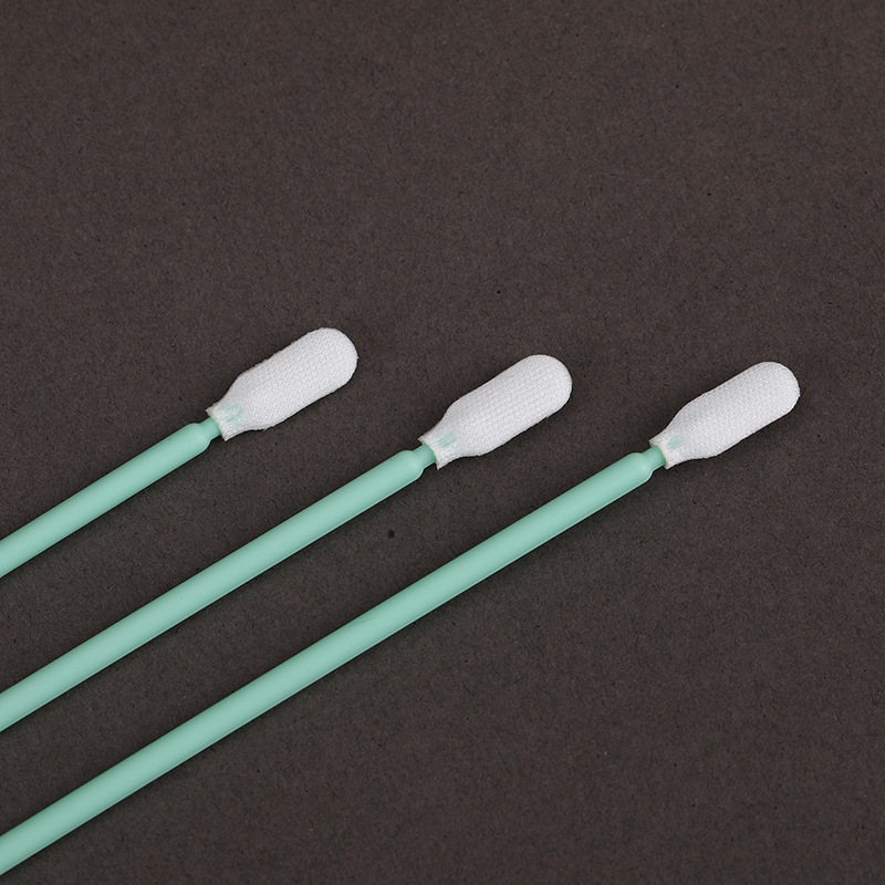 857B Dust-Free Purification Cloth Swab Cotton Swab Polyester Fiber Green Pp Handle Camera Lcd Display Wiping Stick Wholesale