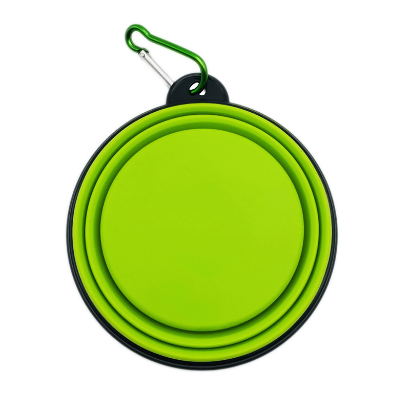 Foldable Pet Bowl with Back Buckle, Can Be Hung, Amazon Cross-Border Best-Selling Model, Printable Logo