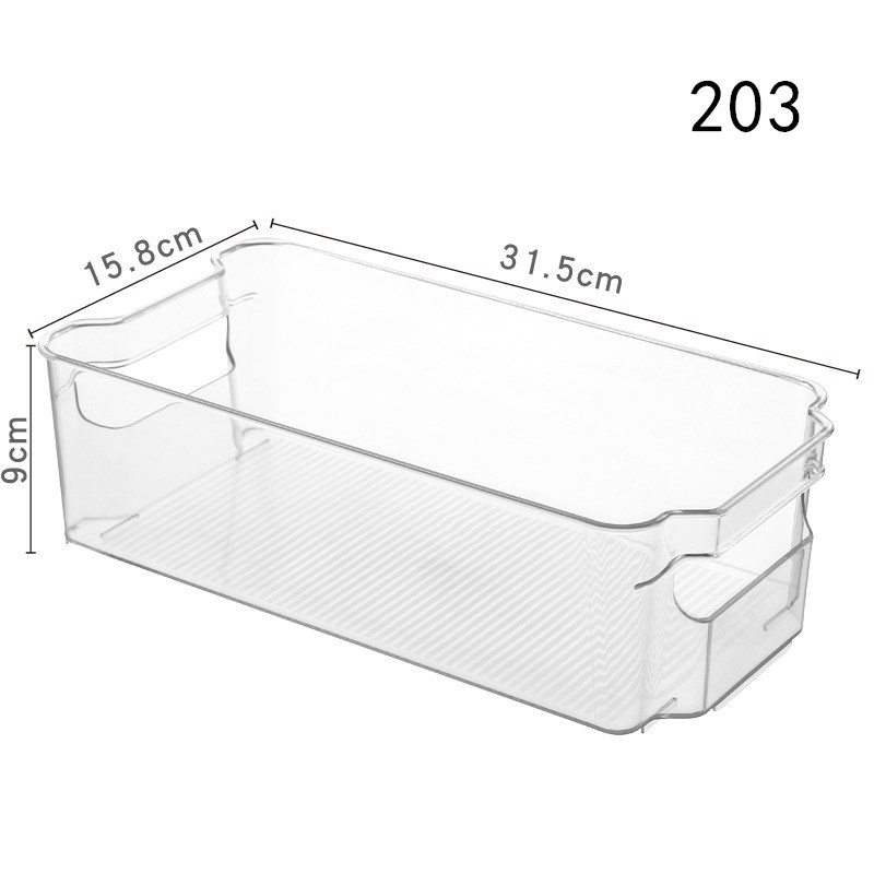 PET refrigerator food storage box large capacity transparent storage box thick fresh-keeping box transparent kitchen storage wholesale
