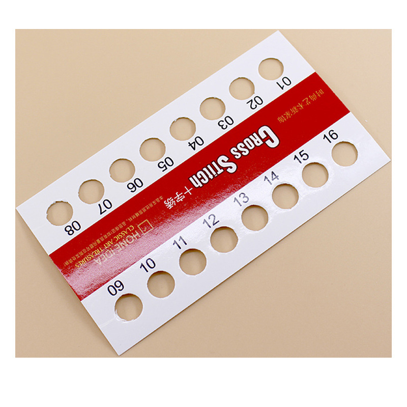 Cross stitch tool threading board take-up board 1-16 paper threading board copper paper take-up board manufacturers wholesale