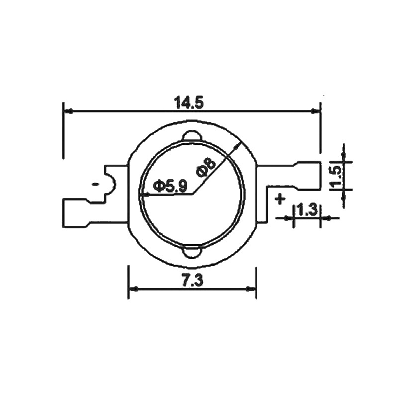 Spot 0.5W High Power Led Lamp Beads 70-80Lm Imitation Lumen Lamp Beads 150Ma White Light High Power Lamp