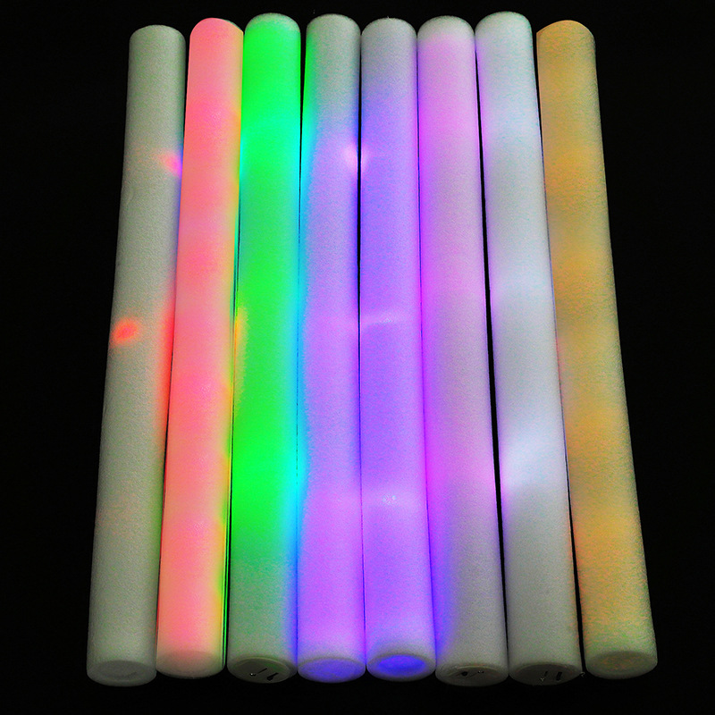 Colorful sponge glow stick wholesale LED foam glow stick concert should aid activities flash stick glow stick