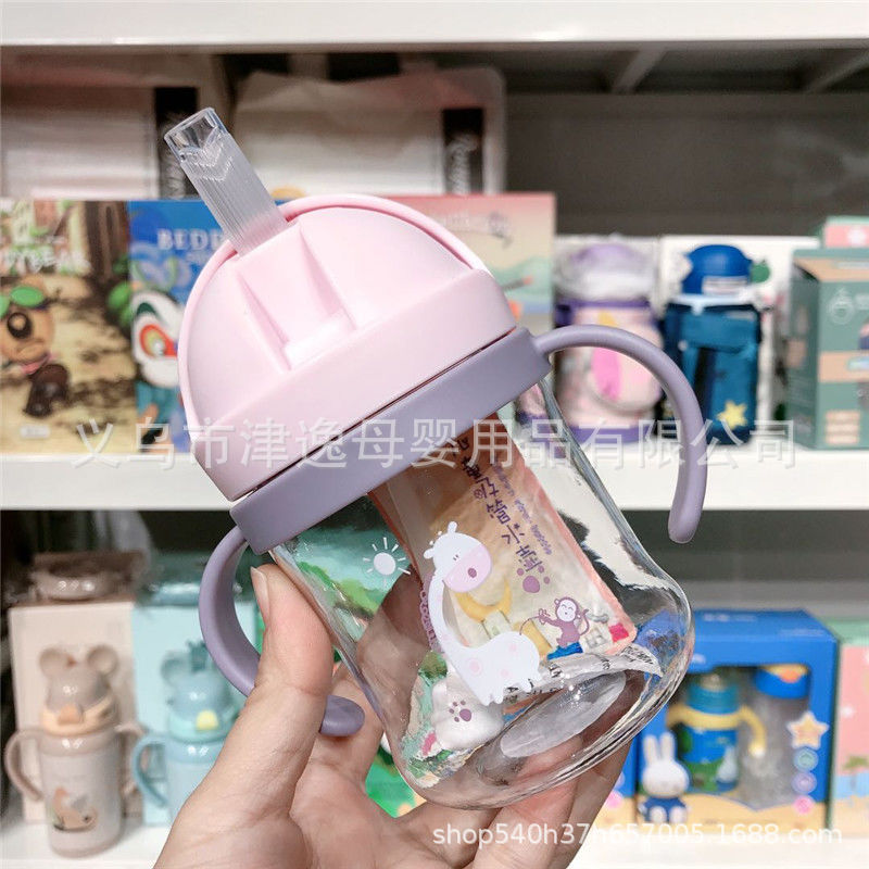 Factory Direct Supply of New Children's Sippy Cup, Baby Learning Drinking Cup, Plastic Drinking Cup, Anti-Choking Portable Kindergarten Water Cup