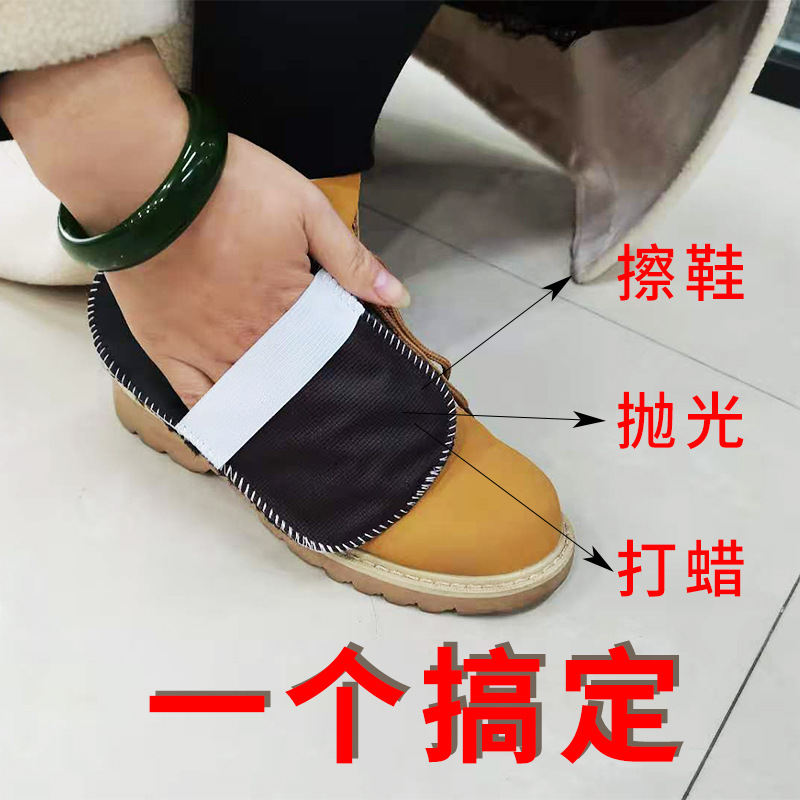 Shoe polishing gloves factory wholesale imitation sheep plush shoe polishing gloves shoe polish polishing auxiliary shoe polishing factory wholesale