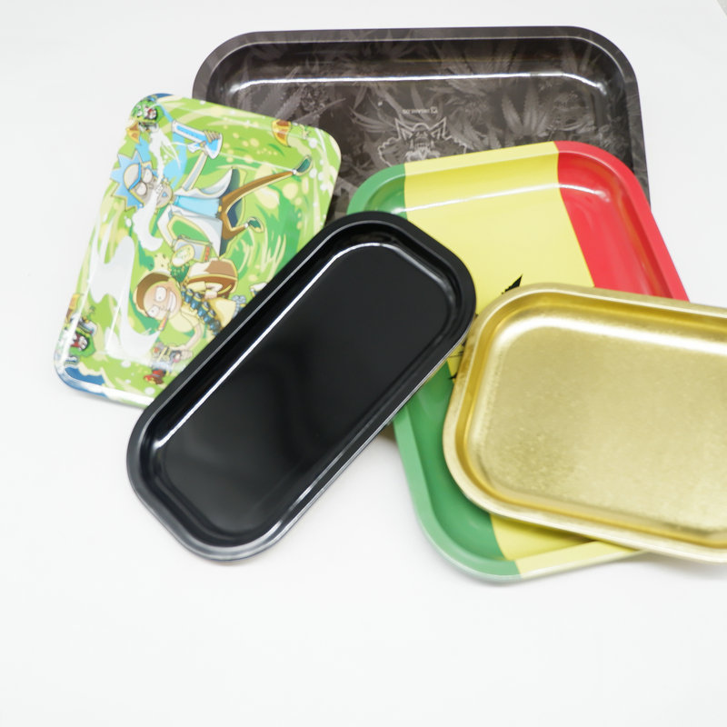 275 Rectangular Tinplate Tray Metal Canteen Catering Iron Plate Catering Cigarette Plate Bar Tray Hotel Plate